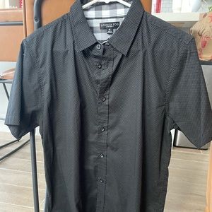 Mens Button Up Short-Sleeve Dress Shirt